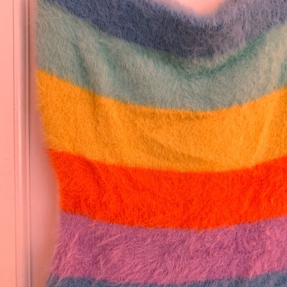 Colorful Striped Fuzzy Body Suit - Picture 3 of 5